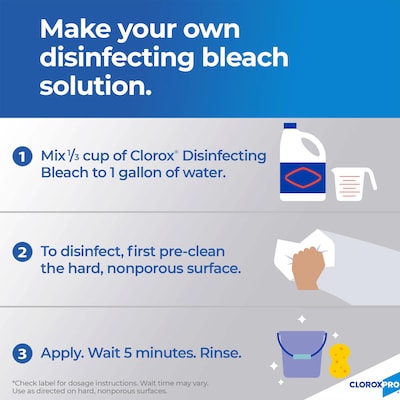 Clorox CloroxPro Germicidal Concentrated Bleach, 121 oz., 3/Carton (30966CT)