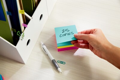 Post-it® Notes, 3 x 3,  Assorted Colors, 400 Sheets/Pad, 1 Pad/Pack (2027)