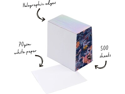 Pukka Pad Bloom Memo Block, 3.15" x 3.15", Multicolor, 500 Sheets/Pad, 2 Pads/Pack (9514-BLM)