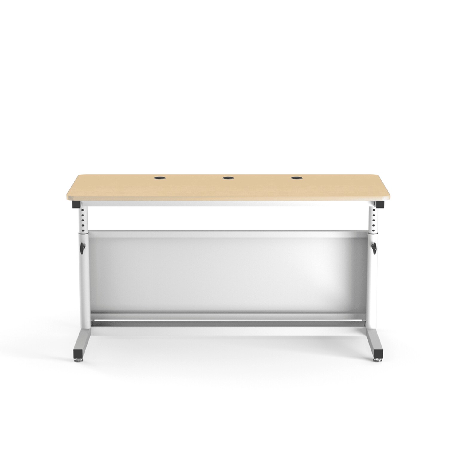VersaDesk Deluxe 60W Manual Adjustable Standing Computer Table, Maple/White (CTL6030-WM)