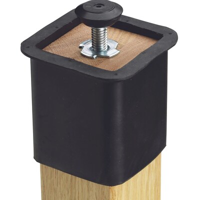 Diversified Woodcrafts BOTH Rubber Leg Boot, Black, 4/Set (100076X4)