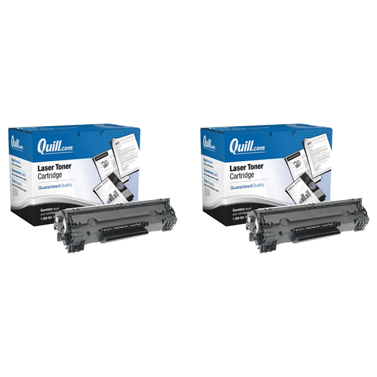Quill Brand® Remanufactured Black Standard Yield Toner Cartridge Replacement for Canon 128, 2/Pk (3500B001)