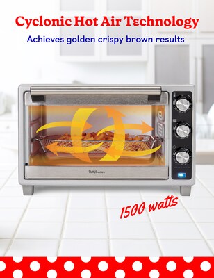 Betty Crocker 6-Slice Toaster Oven, Silver (BC-4637S)
