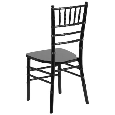 Flash Furniture HERCULES Series Wood Chiavari Chair, Black, 2 Pack (2XSBLACK)