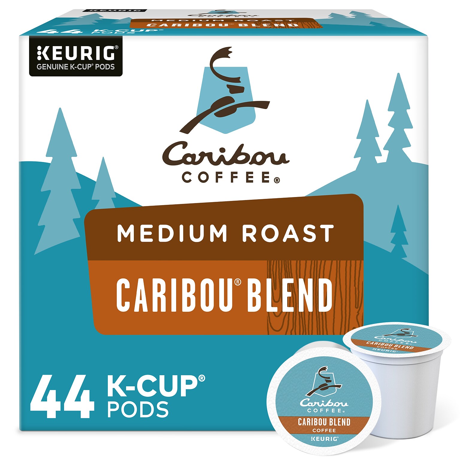 Caribou Blend Coffee Keurig® K-Cup® Pods, Medium Roast, 44/Box (357453)