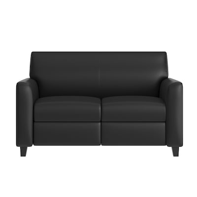 Flash Furniture Agent 52.5"W LeatherSoft Loveseat, Black (BT827U2BK)