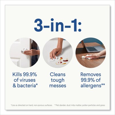 Clorox Disinfecting Wipes, Crisp Lemon, 75 Wipes/Container, 6 Containers/Carton (CLO31404)