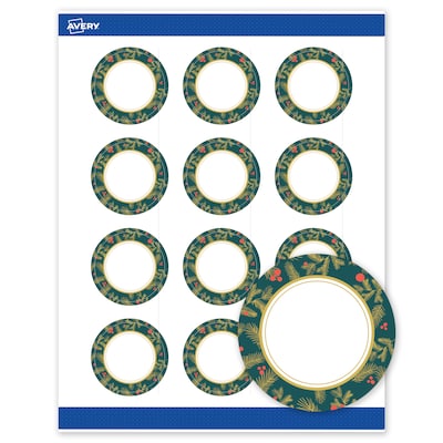 Avery Circle Multipurpose Labels, 2 Dia., White, 120/Pack (19479370494)