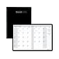 2024-2025 House of Doolittle 8.5" x 11" Academic Monthly Planner, Leatherette Cover, Black (26302-25)