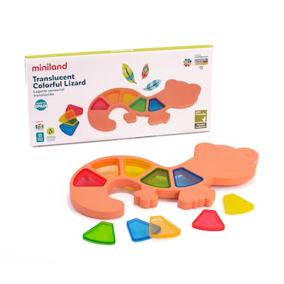 MINILAND Feel to Learn: Translucent Colorful Lizard, Multicolored (MLE97343)