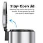 iTouchless SoftStep Semi-Round Stainless Steel Step Trash Can with Hinged Lid, 2.91 Gallon (IP03DSS)