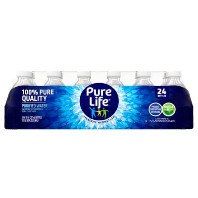 Pure Life Purified Water, 8 Fl oz., 24/Carton (11476087)
