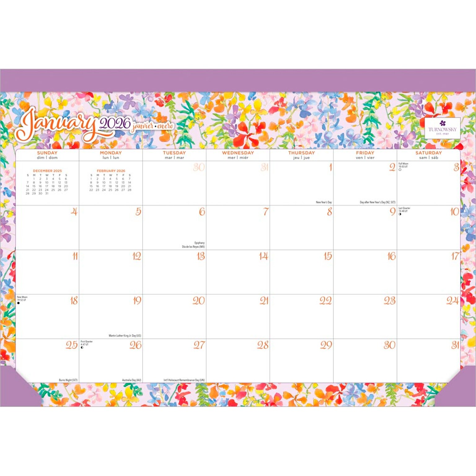 2026 Plato House of Turnowsky 15.5 x 11 Monthly Desk Pad Calendar (9798330707935)