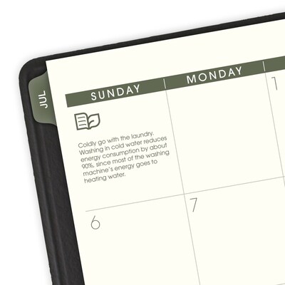 2025-2026 AT-A-GLANCE Recycled 8.25" x 11" Academic Weekly & Monthly Appointment Book, Faux Leather Cover, Black (70-957G-05-26)