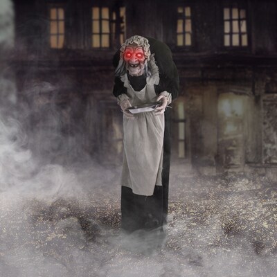 Haunted Hill Farm Life-Size Animatronic Zombie Maid (HHLADY-4FLSA)