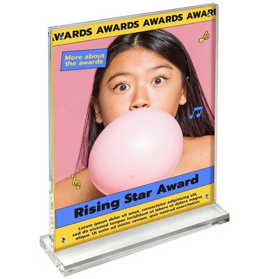 Azar Card Holder, Desktop/Countertop, Front Loading Acrylic (104770)