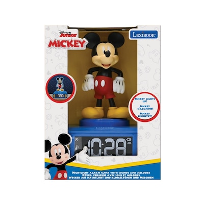 Lexibook Mickey Digital Alarm Clock with 3D Night Light (RL800MCH)