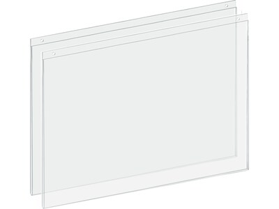 Azar Wall Sign Holder, 22 x 17, Clear Acrylic, 2/Pack (162729-2PK)