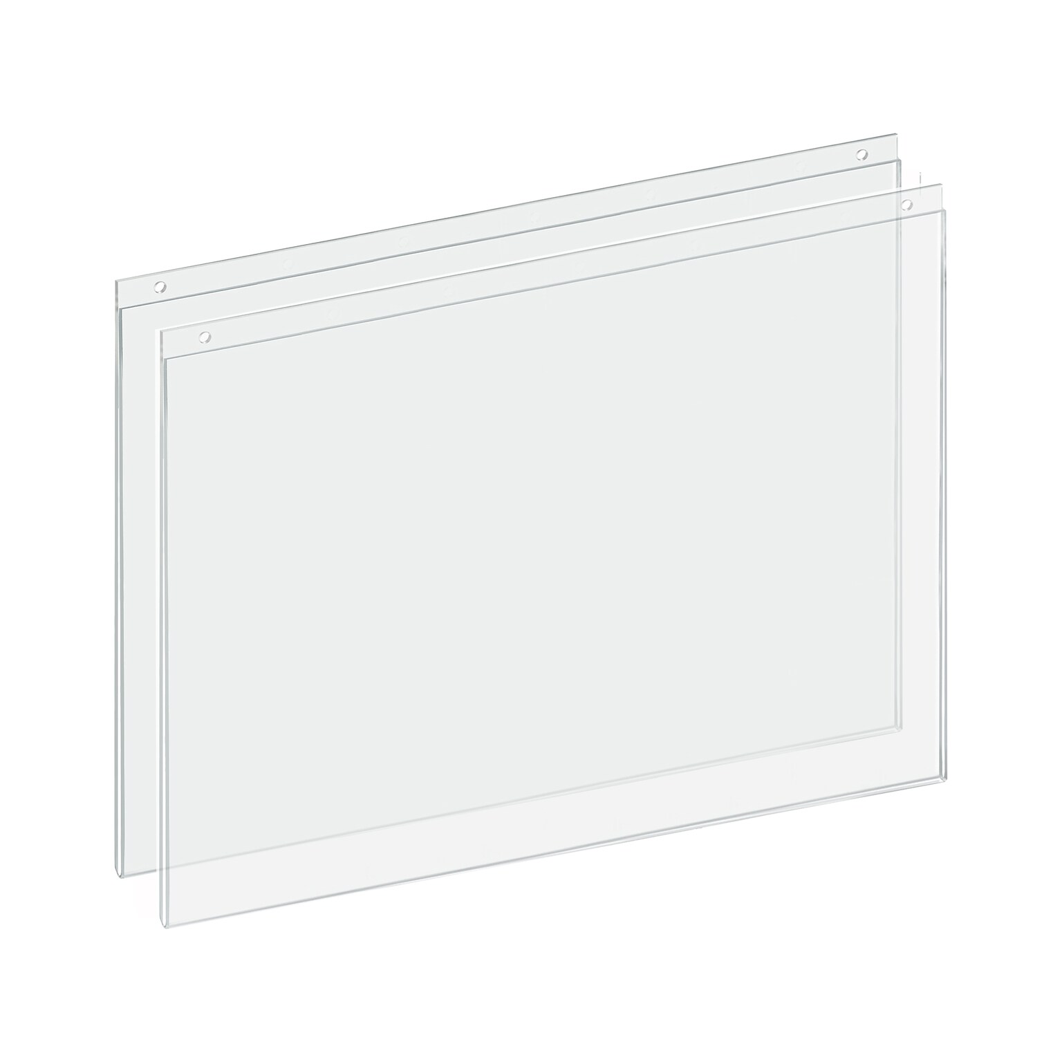 Azar Wall Sign Holder, 22 x 17, Clear Acrylic, 2/Pack (162729-2PK)