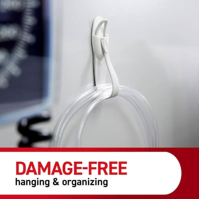 Command Damage Free Medium Utility Cord & Light Clips, White, 2/Pack (17304)