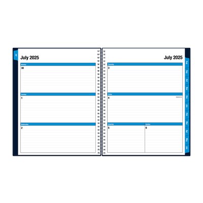 2025-2026 Blue Sky Collegiate 8.5 x 11 Academic Year Weekly & Monthly Planner, Plastic Cover, Navy
