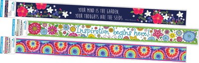 Barker Creek Double-Sided Border Set, 35" x 3", Floral, 3 designs, 36/Set (4045)