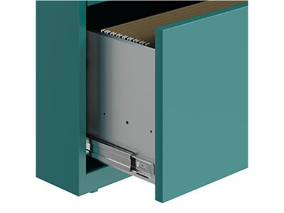 Space Solutions 3-Drawer Lateral File Cabinet, Letter/Legal Size, Lockable, 31.88"H x 30"W x 17.63"D, Teal (25074)