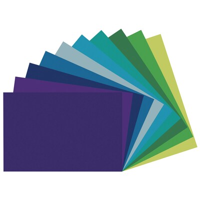 Tru-Ray 12" x 18" Construction Paper, Cool Assorted, 50 Sheets/Pack, 3 Packs/Bundle (PAC102943-3)