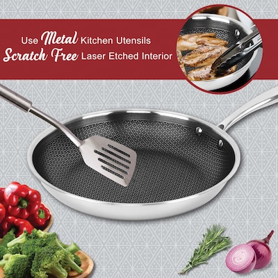 Brentwood 11" Frying Pan, Stainless Steel (B-FH28)