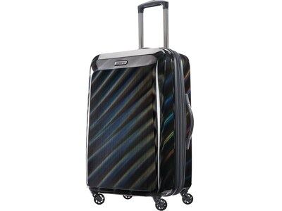 American Tourister Moonlight ABS/Polycarbonate Hardside Luggage, Iridescent Black (92505-8436)