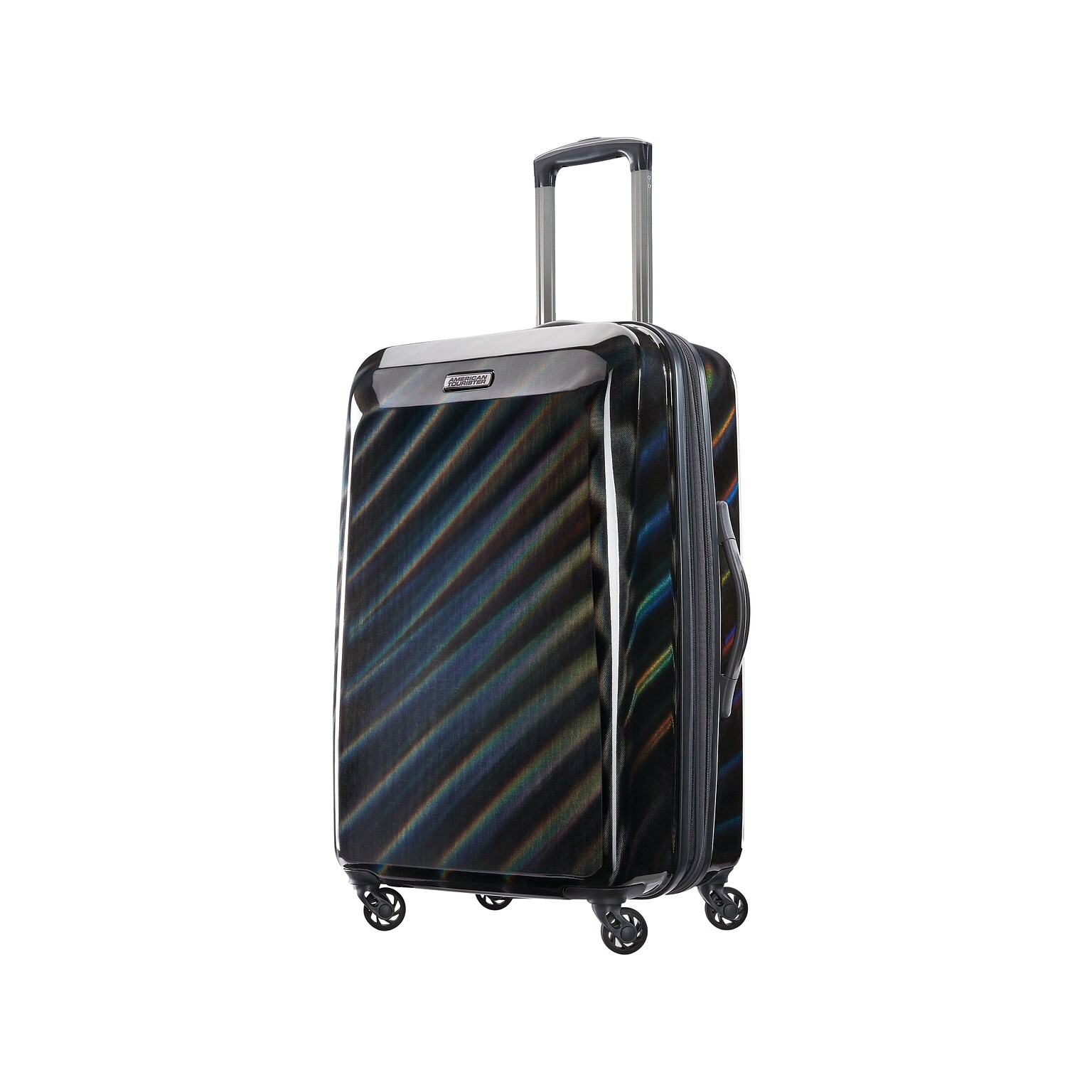 American Tourister Moonlight ABS/Polycarbonate Hardside Luggage, Iridescent Black (92505-8436)