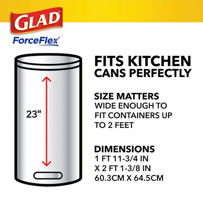 Glad ForceFlex Tall Kitchen Drawstring Trash Bags, 13 Gallon, Gain Lavender with Febreze Freshness, 110 Count (79157)
