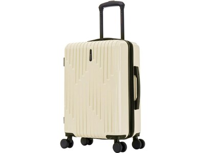 InUSA Drip 22.44" Hardside Carry-On Suitcase, 4-Wheeled Spinner, Sand (IUDRI00S-SAN)