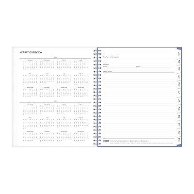 2026 Blue Sky Lindley Frosted 8" x 10" Monthly Personal Planner (101582-26)