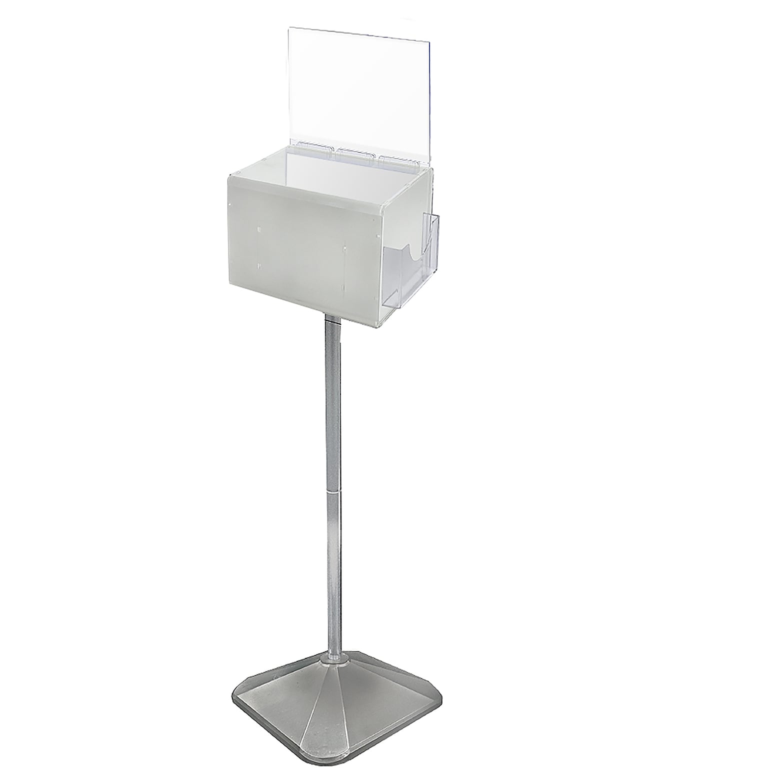 Azar® Extra Large White Suggestion Box With Pocket, 8 1/4(H) x 11(W) x 8 1/4(D)
