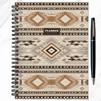 2027 TF Publishing Aztec 6.5" x 8"  Weekly & Monthly Standard Planner, Paperboard Cover, Multicolored (27-9200)