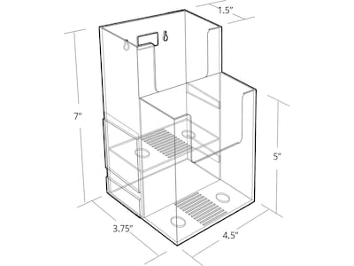 Azar Brochure Holder, Clear, Acrylic, 2/Pack (252809)