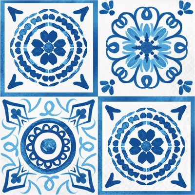 Creative Converting Blue Willow Party Tableware Kit, Blue/White, 49/Pack (DTC9508E2A)