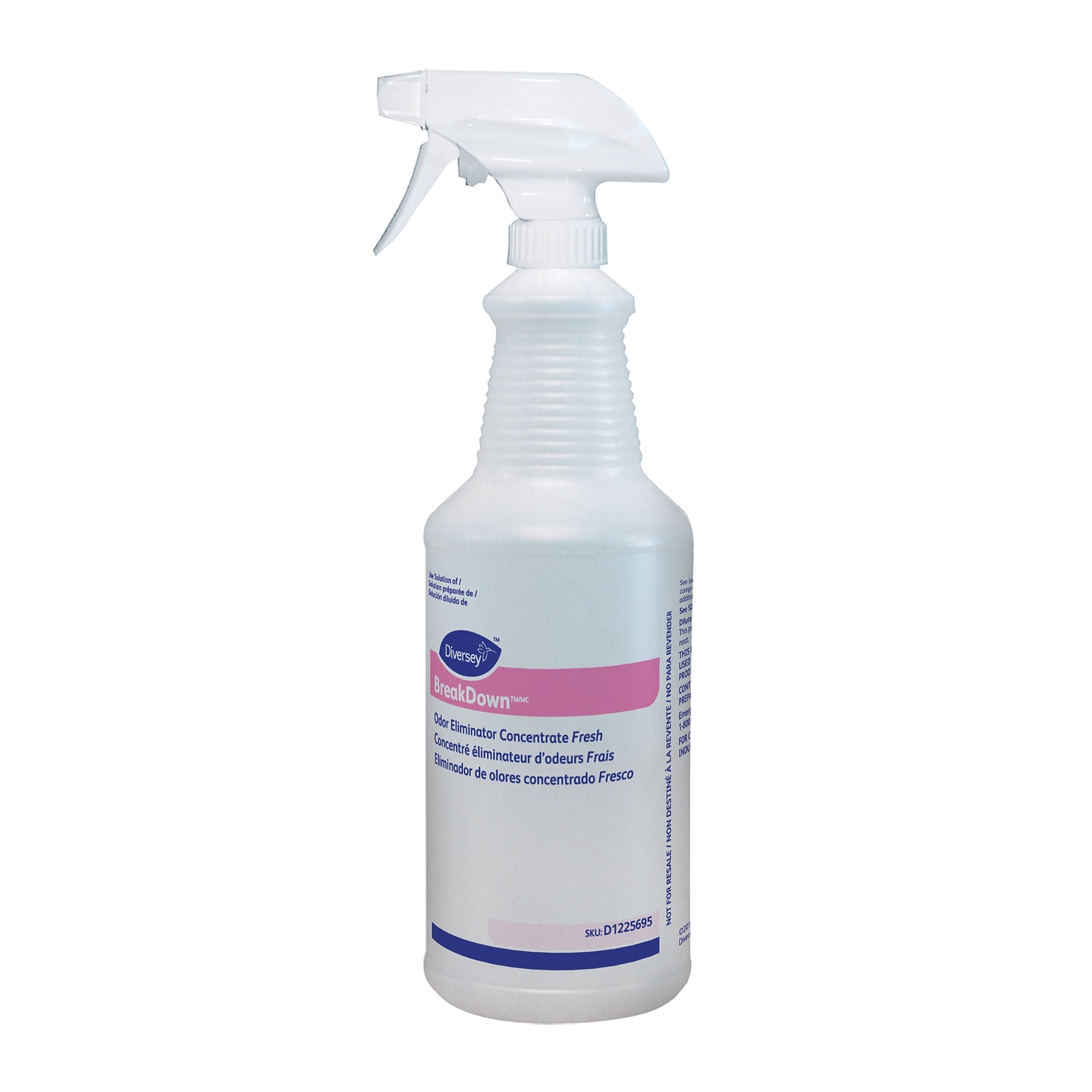 Diversey BreakDown 32 oz. Spray Bottle, Clear, 12/Carton (D1225695)