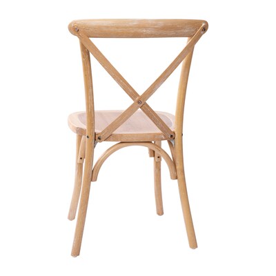 Flash Furniture Advantage Wood X-Back Chair, Armless, Driftwood (XBACKDRIFT)