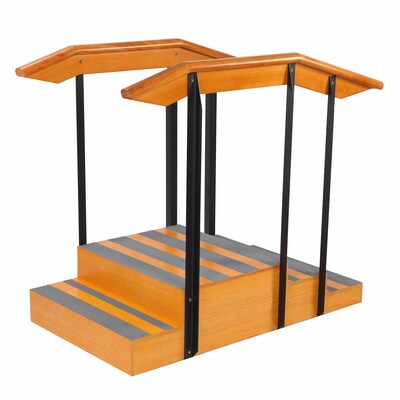 Viva Comfort Physical Therapy Non-slip Staircase with Safety Handles, 500 lbs. Capacity, Natural Wood (ADI906-01-MK)