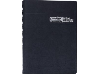 2024 House of Doolittle 7" x 10" Daily & Monthly Appointment Book, Black (2896-32-24)