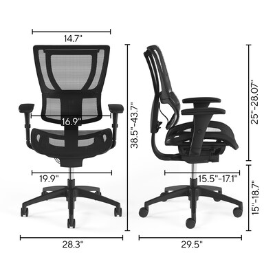 Workplace2.0 Lawton Ergonomic Mesh Swivel Task Chair, Black (UN62655)