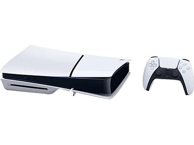 Sony PlayStation 5 Slim Console, 1TB SSD, White/Black (1000039671)