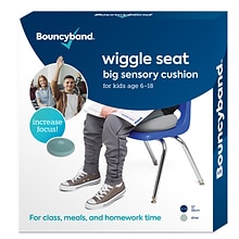 Bouncy Bands Big Sensory Wiggle Seat, Silver (BBAWS33SI)