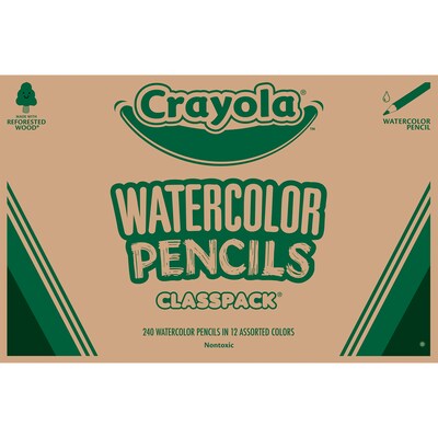 Crayola Classpack Watercolor Pencils, Assorted Colors, 240/Box (BIN687507)
