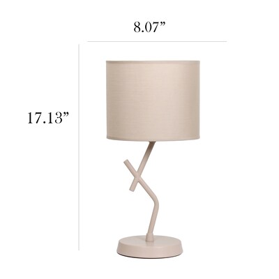 Simple Designs Abstract 17.13" LED Table Lamp, Light Beige (LT1172-LBG)
