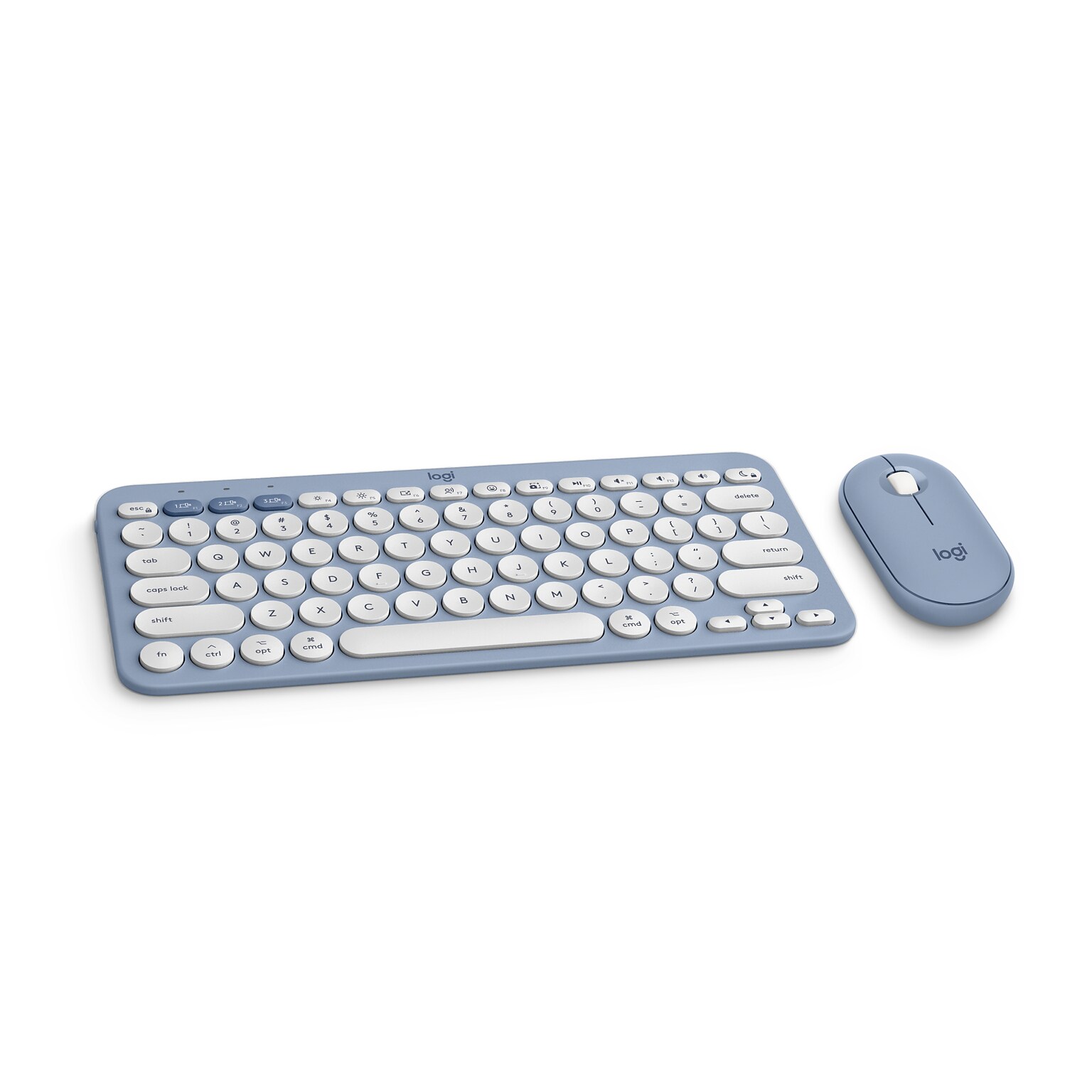 Logitech Pebble 2 Wireless Keyboard and Optical Mouse Combo, Tonal Blue (920-012202)