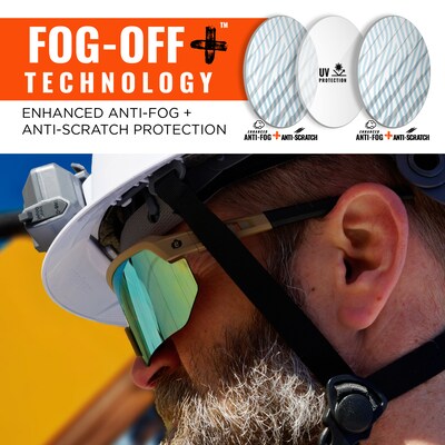 Ergodyne Skullerz AEGIR-AFAS-HCMI Anti-Fog Safety Glasses, Yellow Lens (55232)