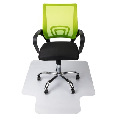 Mind Reader Standard 36" x 48" Rectangular with Lip Chair Mat for Hard Floor, Vinyl (FLCMAT-CLR)